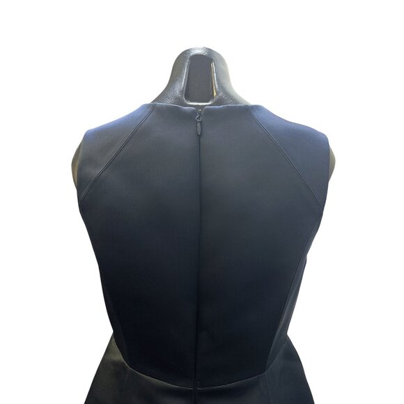 NWT Halston Heritage Navy Sleeveless w/Asymmetrical Neckline Dress Size 10 - Picture 6 of 10